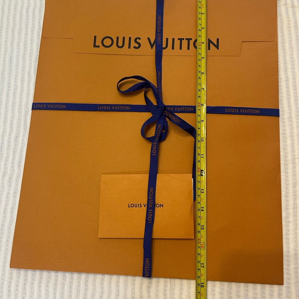 Louis Vuitton Tangerine Box with Navy Ribbon